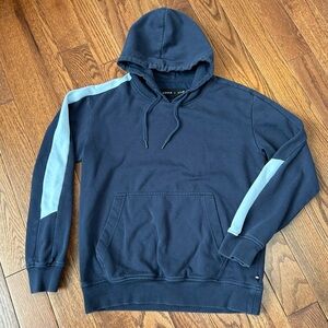 Edgar + Ash Navy Hoodie with Light Blue Accents Size S